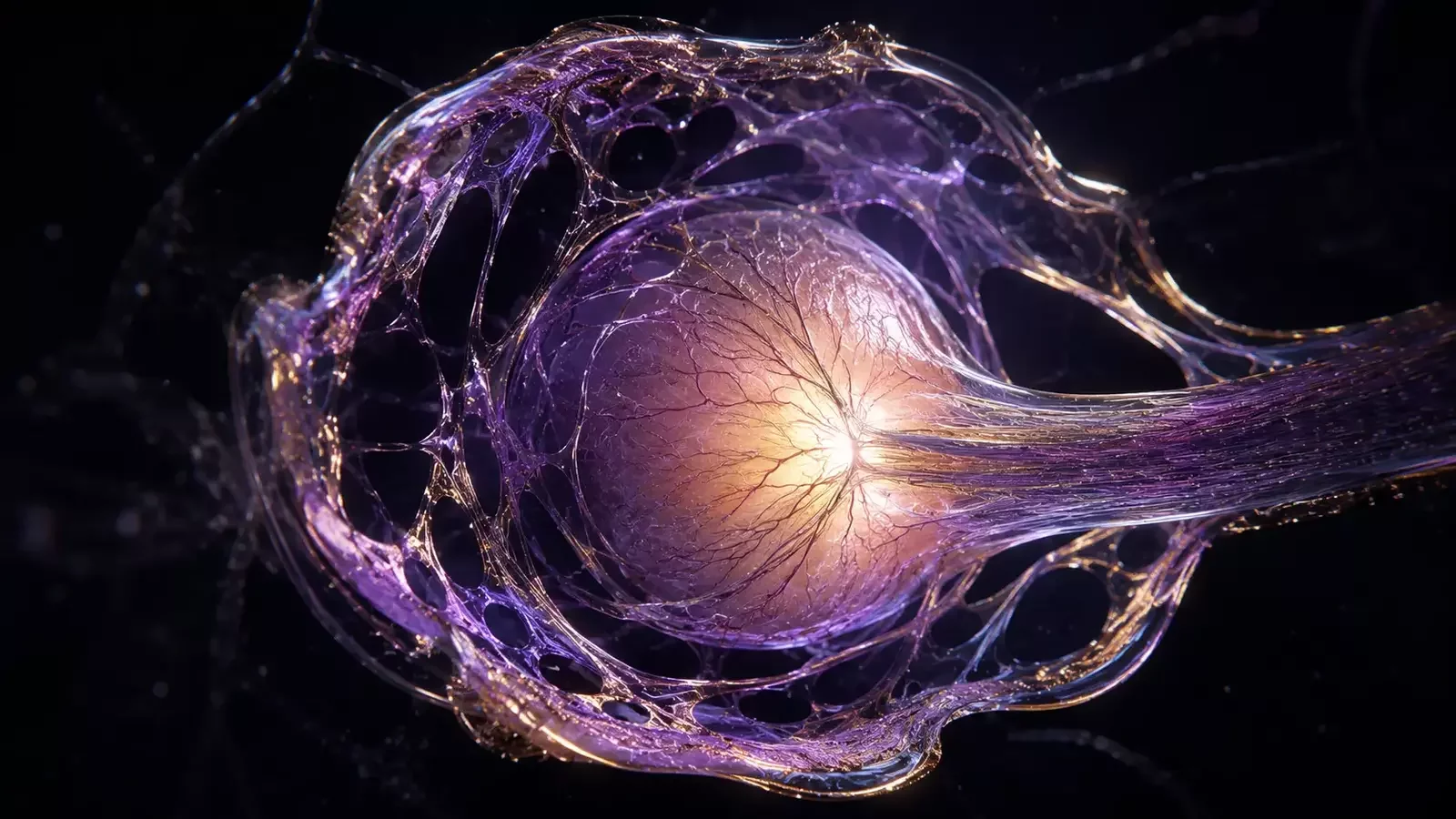 Clinical fundus photograph showing a detailed view of the optic nerve head and retinal blood vessels